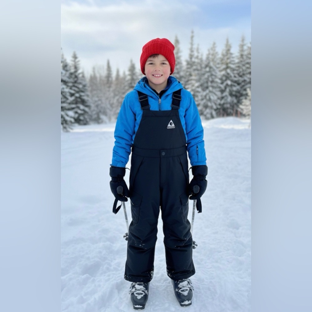 Gerry Youth  7-8 Black Ski Snowboarding  Suspenders Snow Pants